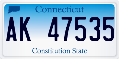 CT license plate AK47535