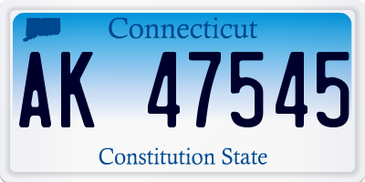 CT license plate AK47545