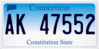 CT license plate AK47552