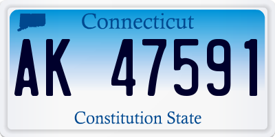 CT license plate AK47591