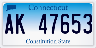 CT license plate AK47653