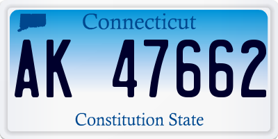 CT license plate AK47662