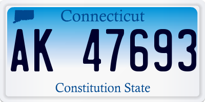 CT license plate AK47693