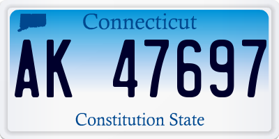 CT license plate AK47697