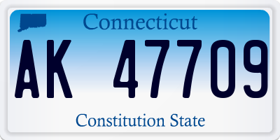 CT license plate AK47709