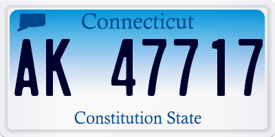 CT license plate AK47717