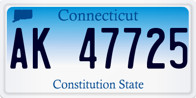 CT license plate AK47725