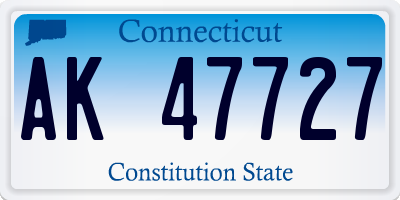 CT license plate AK47727