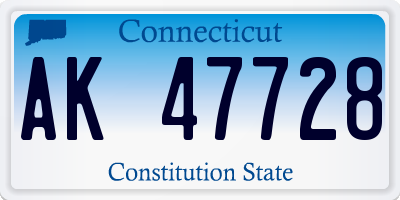 CT license plate AK47728