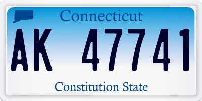 CT license plate AK47741