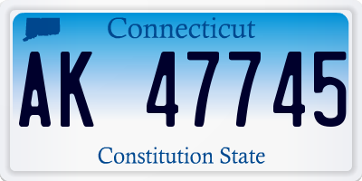 CT license plate AK47745