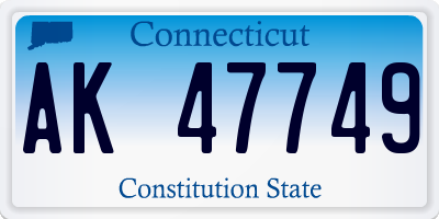CT license plate AK47749