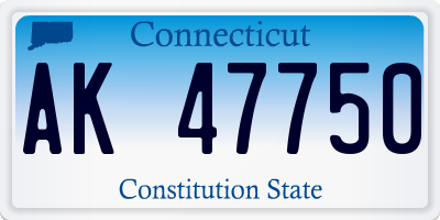 CT license plate AK47750