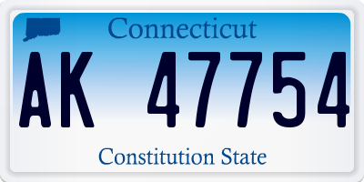 CT license plate AK47754