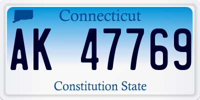 CT license plate AK47769