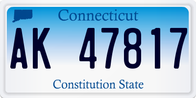 CT license plate AK47817