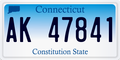 CT license plate AK47841