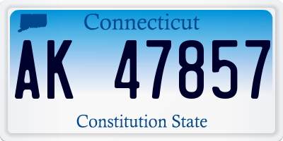 CT license plate AK47857