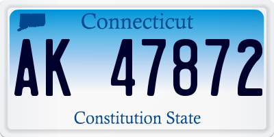 CT license plate AK47872