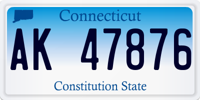 CT license plate AK47876