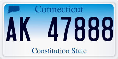 CT license plate AK47888