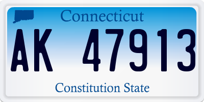 CT license plate AK47913