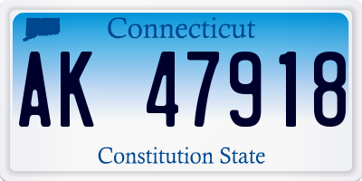 CT license plate AK47918