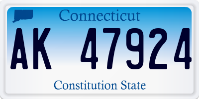 CT license plate AK47924