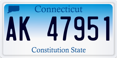 CT license plate AK47951