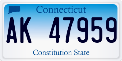 CT license plate AK47959