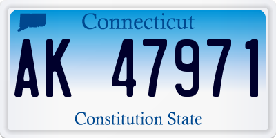 CT license plate AK47971