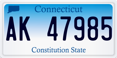 CT license plate AK47985