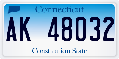 CT license plate AK48032