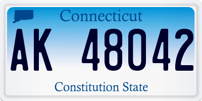 CT license plate AK48042
