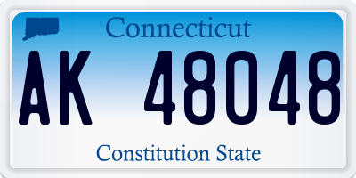 CT license plate AK48048