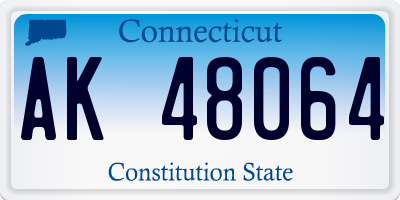 CT license plate AK48064