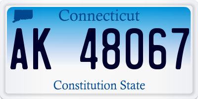 CT license plate AK48067