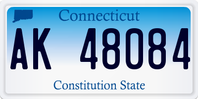 CT license plate AK48084
