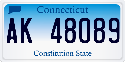 CT license plate AK48089