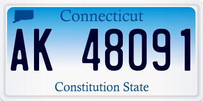 CT license plate AK48091
