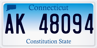 CT license plate AK48094