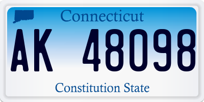 CT license plate AK48098