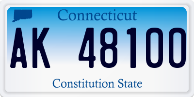 CT license plate AK48100