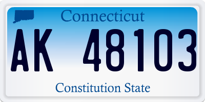 CT license plate AK48103