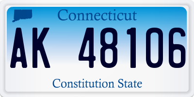 CT license plate AK48106