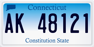 CT license plate AK48121