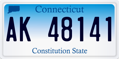 CT license plate AK48141