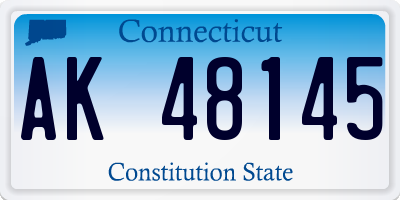 CT license plate AK48145