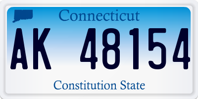 CT license plate AK48154