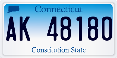 CT license plate AK48180